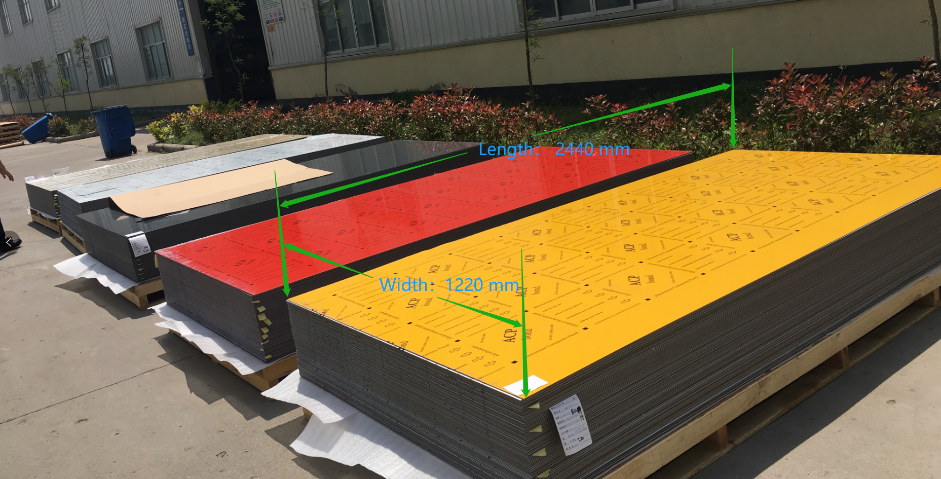 Kích thước tiêu chuẩn của tấm nhôm composite